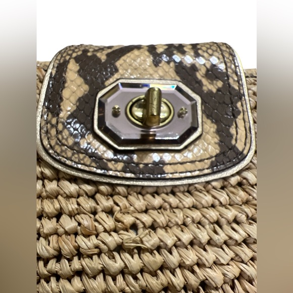 Coach Natalie Weekender Straw Shoulder Bag Tote - Picture 14 of 16